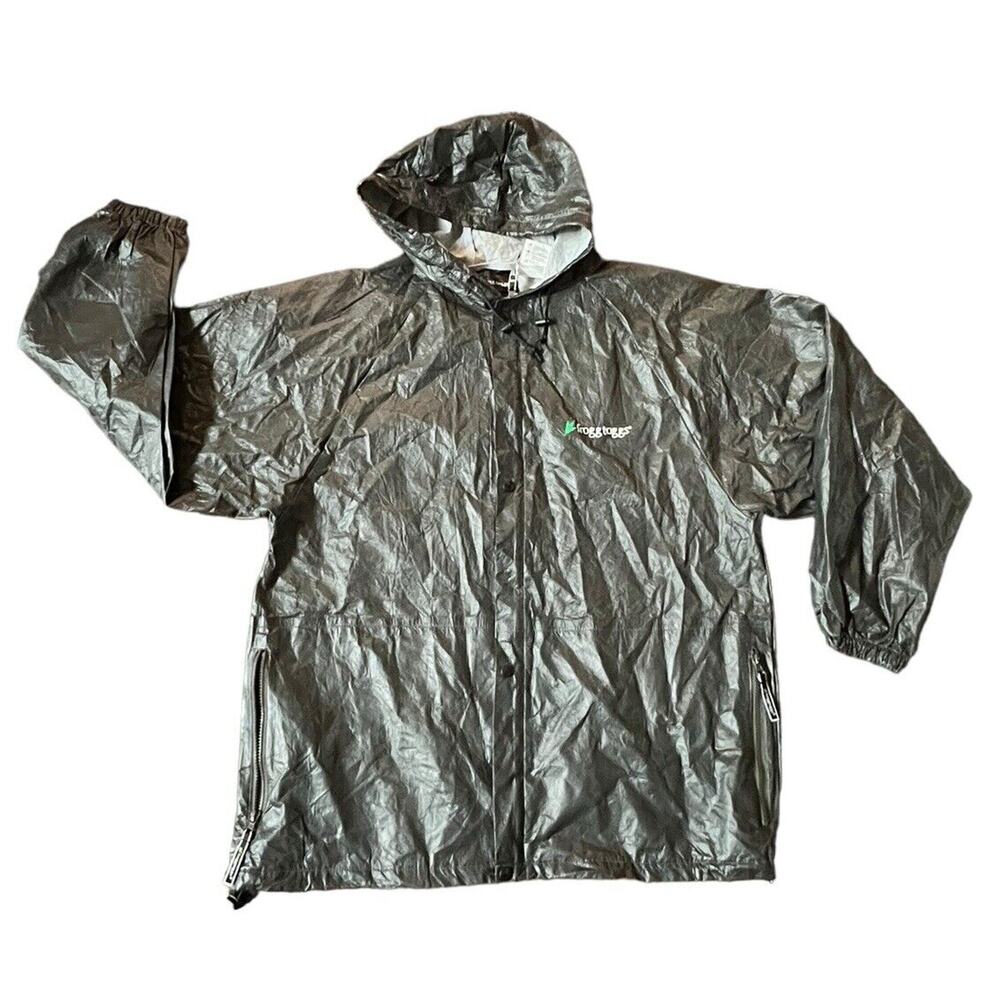 Frogg Toggs Gray Rain Jacket Medium Large Men